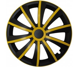 Dísztárcsa kompatibilné na auto Fiat 15" GRAL žlto - fekete 4ks