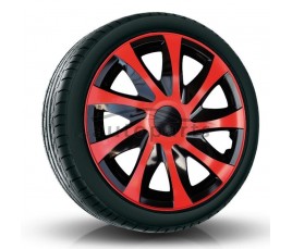 Dísztárcsa kompatibilné na auto Volkswagen 14" DRACO Červeno-fekete 4 ks