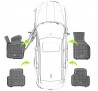 Magas peremű gumiszőnyeg VW GOLF VII Sportsvan 2014