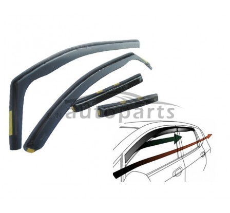 Plexitartó konzol predné + zadné - protiprievanové plexi kompatibilné pre Hyundai i40 4D 2011   →